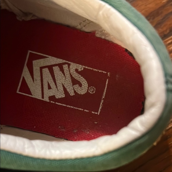 Vans Blue and Green Sneakers with Color-Block Design - Picture 3 of 5